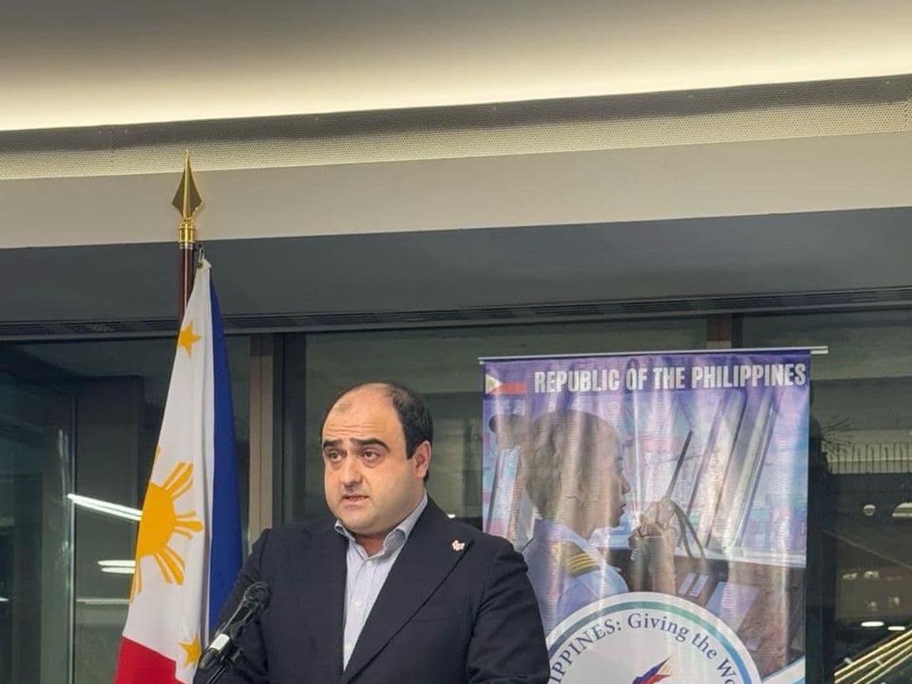 Chargé d’Affaires George Saganelidze delivered a speech at the signing ceremony of the Memorandum of Understanding (MoU) on cooperation in the field of maritime transport between Georgia and the Republic of the Philippines at the International Maritime Organization (IMO)